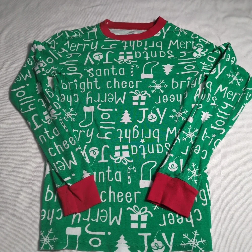 Carter's Adult Christmas Unisex Pajamas Small Green Red‎ Holiday Snug Fit 391